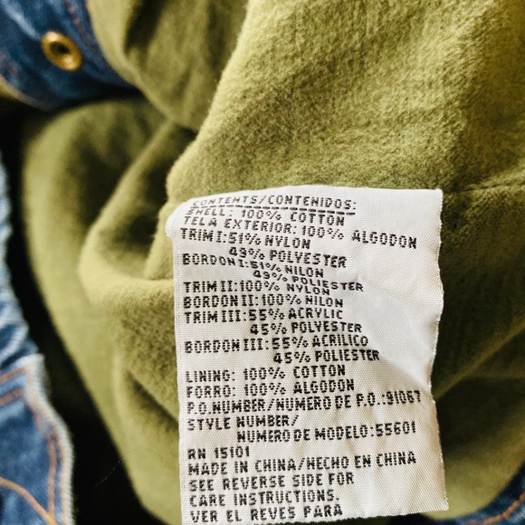 Vintage Current Seen Denim Jean Jacket Tapestry M - Picture 8 of 8